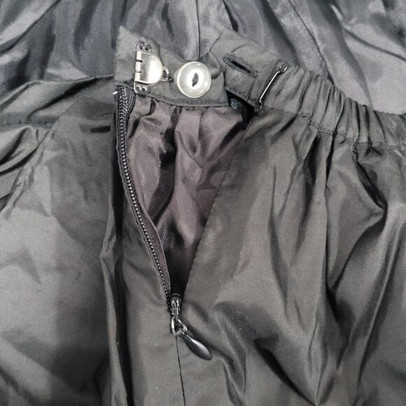 Valerie Stevens Black 100% Silk Pleated Elastic Waist Full Tulle Skirt Medium M - Picture 8 of 14